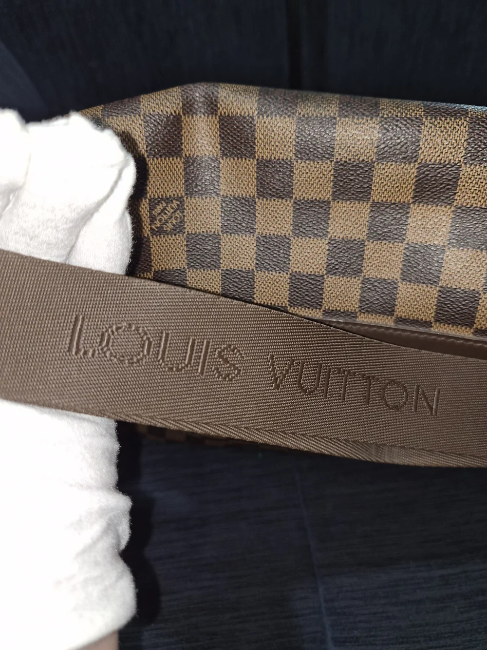 Louis Vuitton Bastille Messenger Bag Damier Ebene Crossbody Laptop